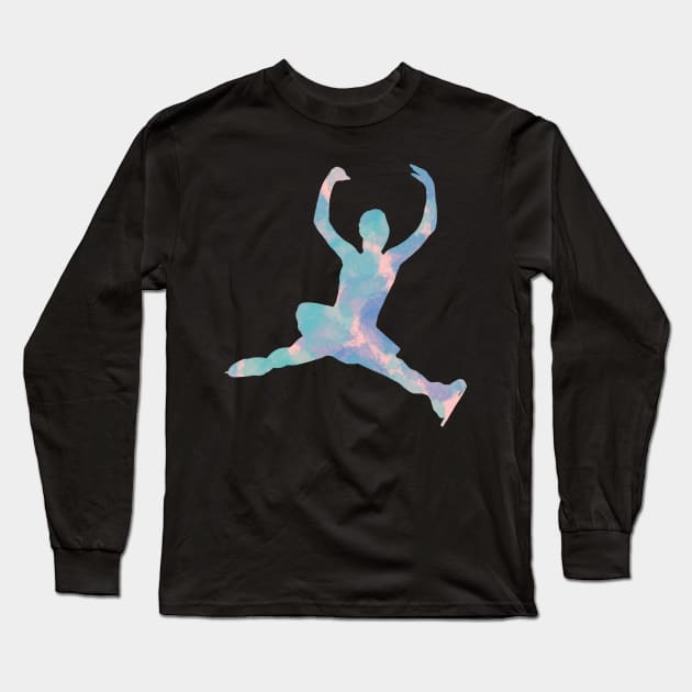 Figure skating (split jump) Long Sleeve T-Shirt by Becky-Marie